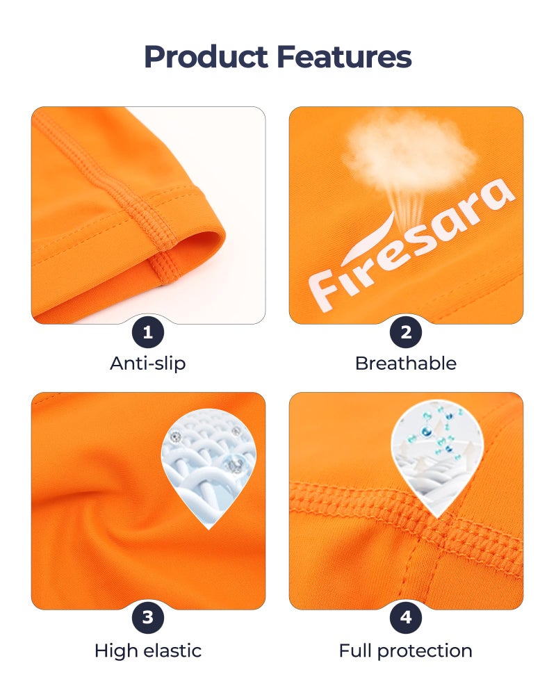 Firesara Fabric Swim Cap, High Elasticity Swimming Cap Keeps Hair Clean Breathable Fit Both Long Hair Short Hair, Swim Caps Woman Girls Men Kids One Size Hat - Image 2